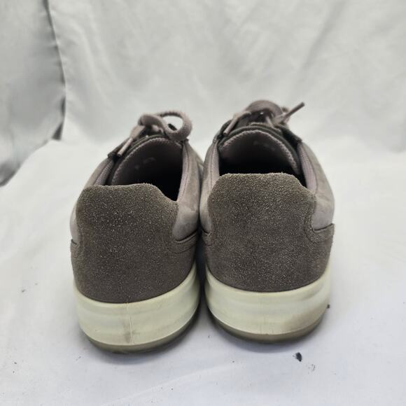 Ecco Jack Shoes Men 43 Grey Nubuck Leather Lace Up Comfort Sneaker 9-9.5 US - Picture 6 of 7